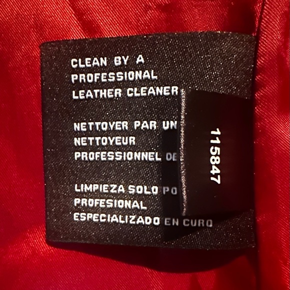 Micheal Kors Scarlet Red Small leather jacket - Picture 5 of 5